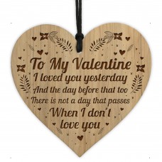 My Valentine Engraved Heart Valentines Gift For Him Her Card