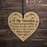 My Valentine Engraved Heart Valentines Gift For Him Her Card