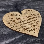 My Valentine Engraved Heart Valentines Gift For Him Her Card
