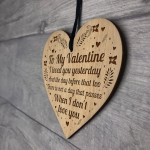 My Valentine Engraved Heart Valentines Gift For Him Her Card