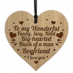 FUNNY Gift For Boyfriend Engraved Heart Birthday Christmas Gift