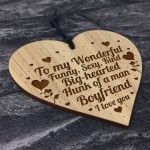 FUNNY Gift For Boyfriend Engraved Heart Birthday Christmas Gift