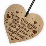 FUNNY Gift For Boyfriend Engraved Heart Birthday Christmas Gift