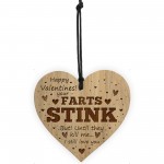 Funny Farts Stink Valentines Gift For Him Her Engraved Heart