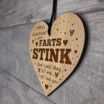 Funny Farts Stink Valentines Gift For Him Her Engraved Heart