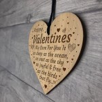 Happy Valentines Gift Present Engraved Heart Poem Husband Wife