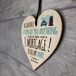 Funny Joke Birthday Gift For Him Her Wood Heart Gift For Men