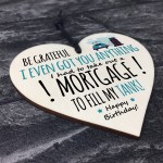 Funny Joke Birthday Gift For Him Her Wood Heart Gift For Men