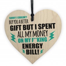 Funny Gift For Men Women Novelty Wooden Heart Sign Gifts