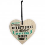 Funny Gift For Men Women Novelty Wooden Heart Sign Gifts