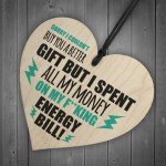 Funny Gift For Men Women Novelty Wooden Heart Sign Gifts