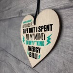 Funny Gift For Men Women Novelty Wooden Heart Sign Gifts
