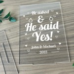Engagement Gift For Gay Couples Him Her Friend Engagement Date