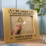 Engagement Personalised Gifts 7x5 Frame Gift For Fiancee Couple 