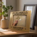 Engagement Personalised Gifts 7x5 Frame Gift For Fiancee Couple 