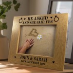 Engagement Personalised Gifts 7x5 Frame Gift For Fiancee Couple 