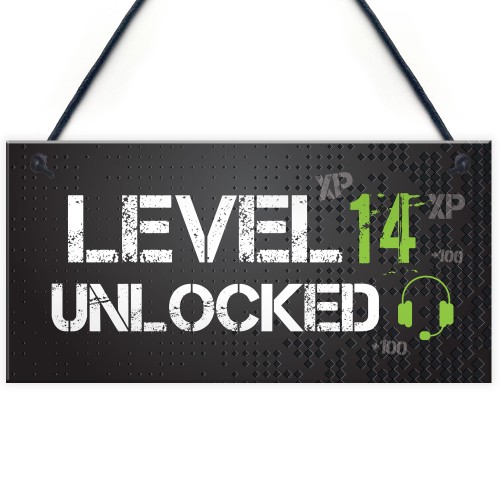 Funny 14th Birthday Gift For Son Brother Gaming Sign Gamer Gift