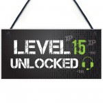 Funny 15th Birthday Gift For Son Brother Gaming Sign Gamer Gift