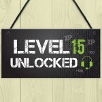 Funny 15th Birthday Gift For Son Brother Gaming Sign Gamer Gift
