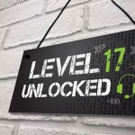 Funny 17th Birthday Gift For Son Brother Gaming Sign Gamer Gift