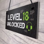Funny 18th Birthday Gift For Son Brother Gaming Sign Gamer Gift