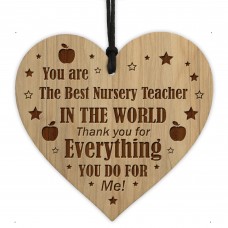 Nursery Teacher Appreciation Gifts Engraved Heart Leaving School
