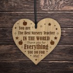 Nursery Teacher Appreciation Gifts Engraved Heart Leaving School