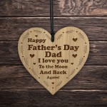 Engraved Fathers Day Gift For Dad Novelty Heart Sign Dad Gift