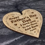 Engraved Fathers Day Gift For Dad Novelty Heart Sign Dad Gift