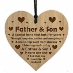 Father And Son Engraved Plaque Fathers Day Birthday Gift For Dad