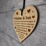 Father And Son Engraved Plaque Fathers Day Birthday Gift For Dad
