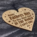 Dad Gifts For Fathers Day Engraved Heart Sign Gift For Dad