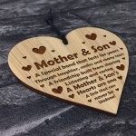 Mother And Son Gift For Mum From Son Engraved Heart Birthday