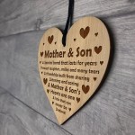 Mother And Son Gift For Mum From Son Engraved Heart Birthday