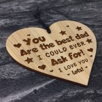 Dad Gifts BEST DAD Plaque Engraved Heart Dad Birthday Christmas