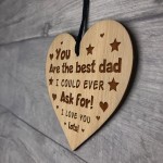 Dad Gifts BEST DAD Plaque Engraved Heart Dad Birthday Christmas