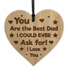 BEST DAD GIFTS Engraved Heart Dad Gift Birthday Christmas
