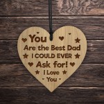 BEST DAD GIFTS Engraved Heart Dad Gift Birthday Christmas