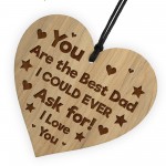 BEST DAD GIFTS Engraved Heart Dad Gift Birthday Christmas