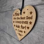 BEST DAD GIFTS Engraved Heart Dad Gift Birthday Christmas