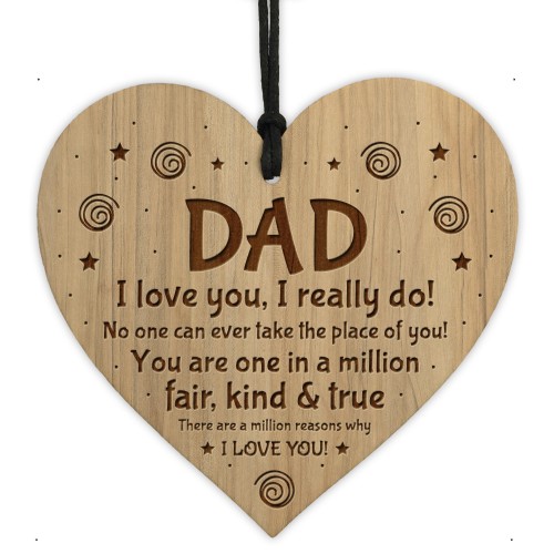 Dad Gift Ideas For Birthday Christmas Engraved Heart LOVE YOU