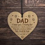 Dad Gift Ideas For Birthday Christmas Engraved Heart LOVE YOU