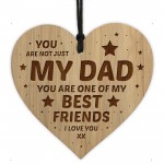DAD GIFT From Son Daughter Engraved Heart Birthday Christmas
