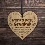  Worlds Best Grandad Gift For Birthday Christmas Engraved Heart