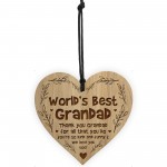  Worlds Best Grandad Gift For Birthday Christmas Engraved Heart