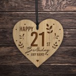 16th 18th 21st 30th Birthday Gift For Best Friend Engraved Heart