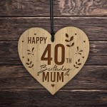 Mum Birthday Gifts Engraved Heart 30th 40th 50th 60th Birthday