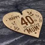 Mum Birthday Gifts Engraved Heart 30th 40th 50th 60th Birthday