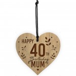 Mum Birthday Gifts Engraved Heart 30th 40th 50th 60th Birthday