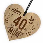 Mum Birthday Gifts Engraved Heart 30th 40th 50th 60th Birthday